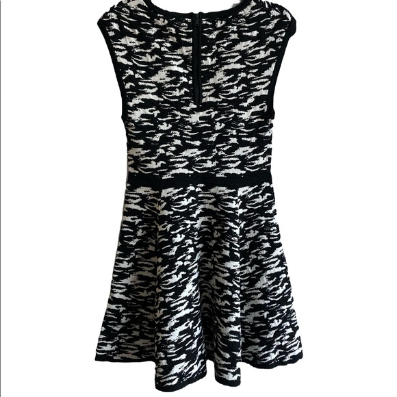 MILLY | black and white high neck skater dress - Picture 2 of 4